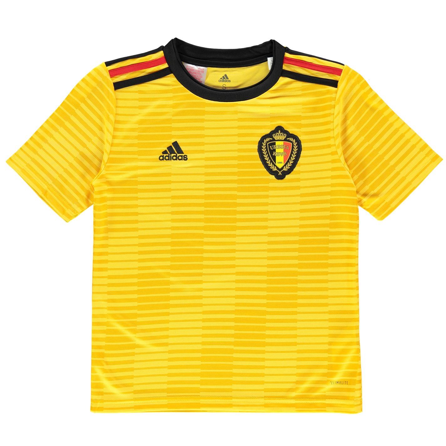 Adidas Bélgica away jersey 2018 Juniors futbol oro / negro / rojo Adidas Bélgica away jersey 2018 Juniors futbol oro / negro / rojo