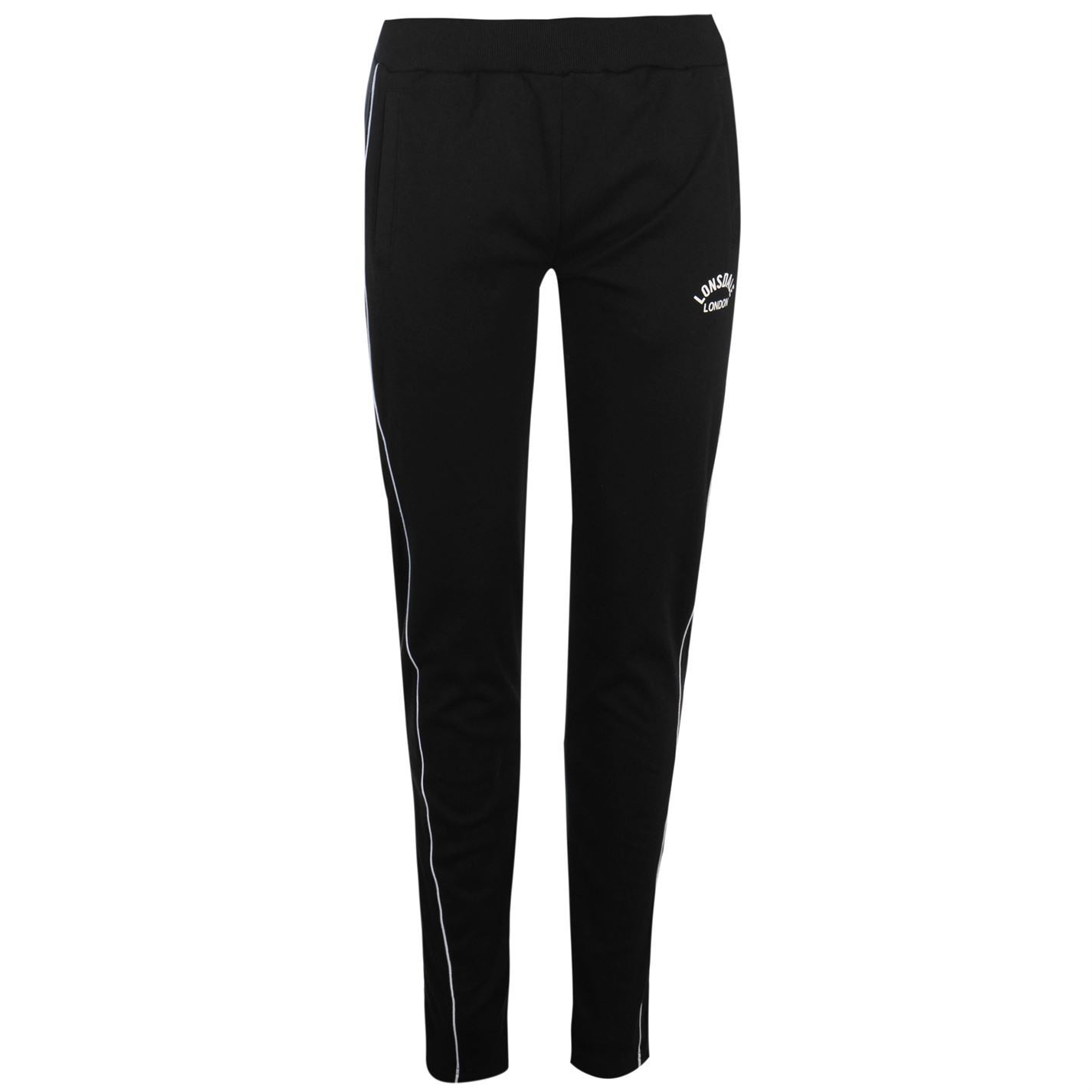 Lonsdale Interverrouillage Jogging Femmes Noir Pantalon Bas pantalon jogging sport survêtement homme Lonsdale bas de