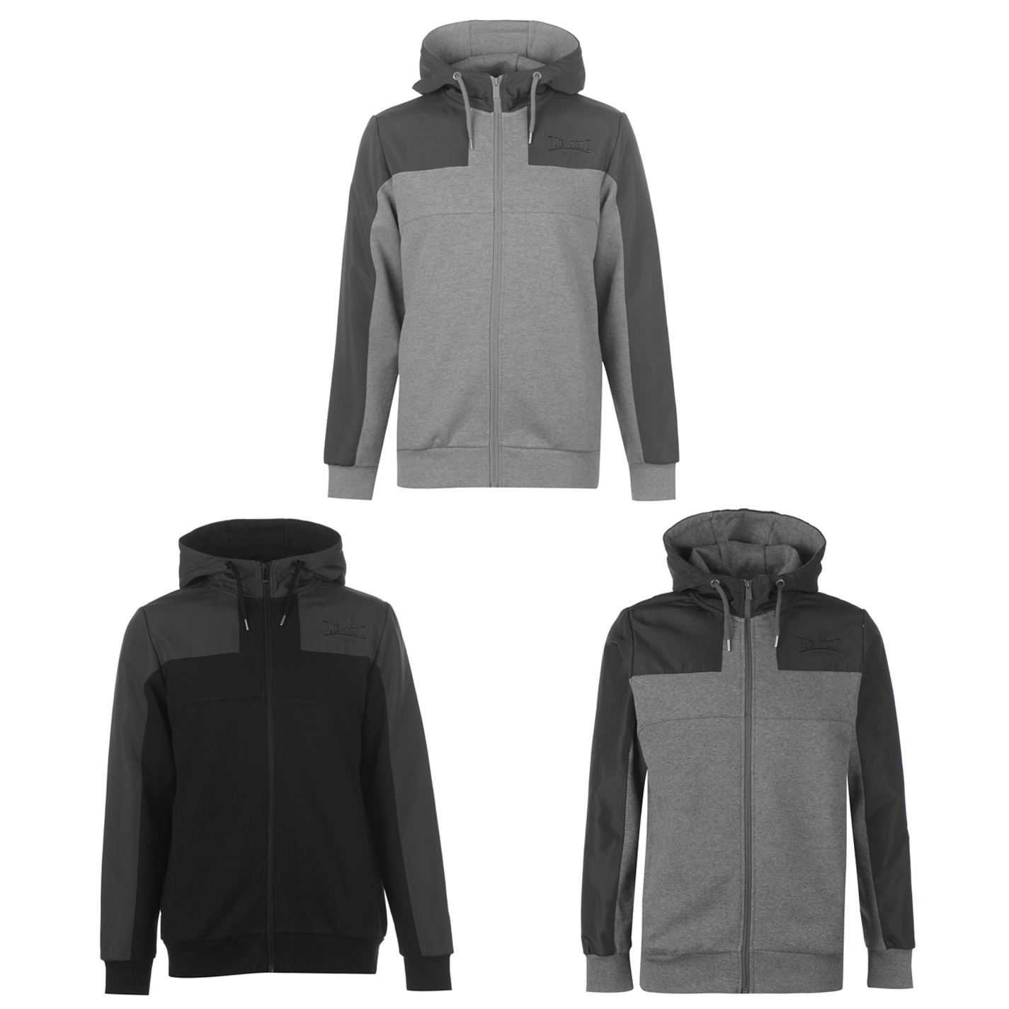 Lonsdale Mens Heavy Zip Hoody Hoodie Top