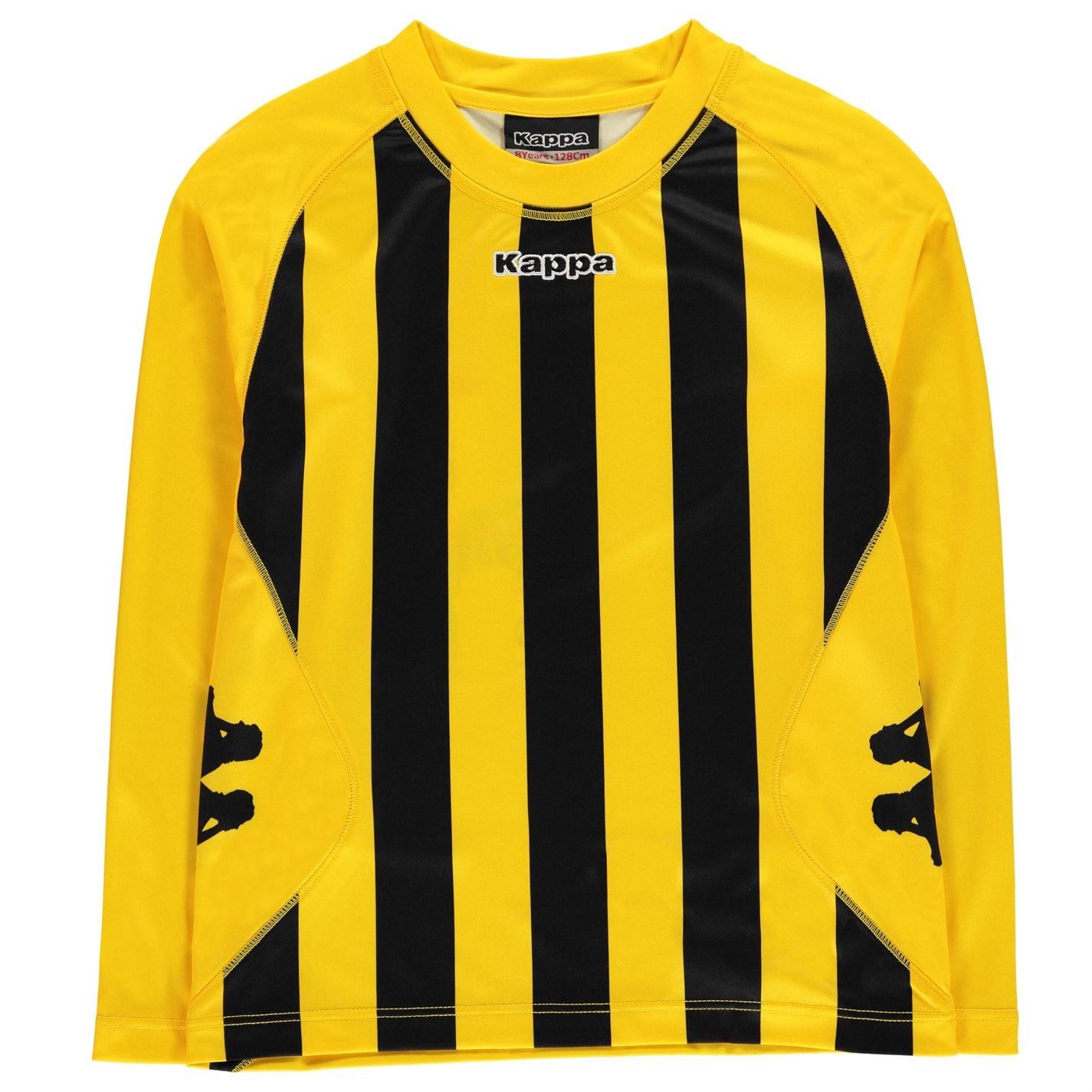 black and yellow kappa shirt