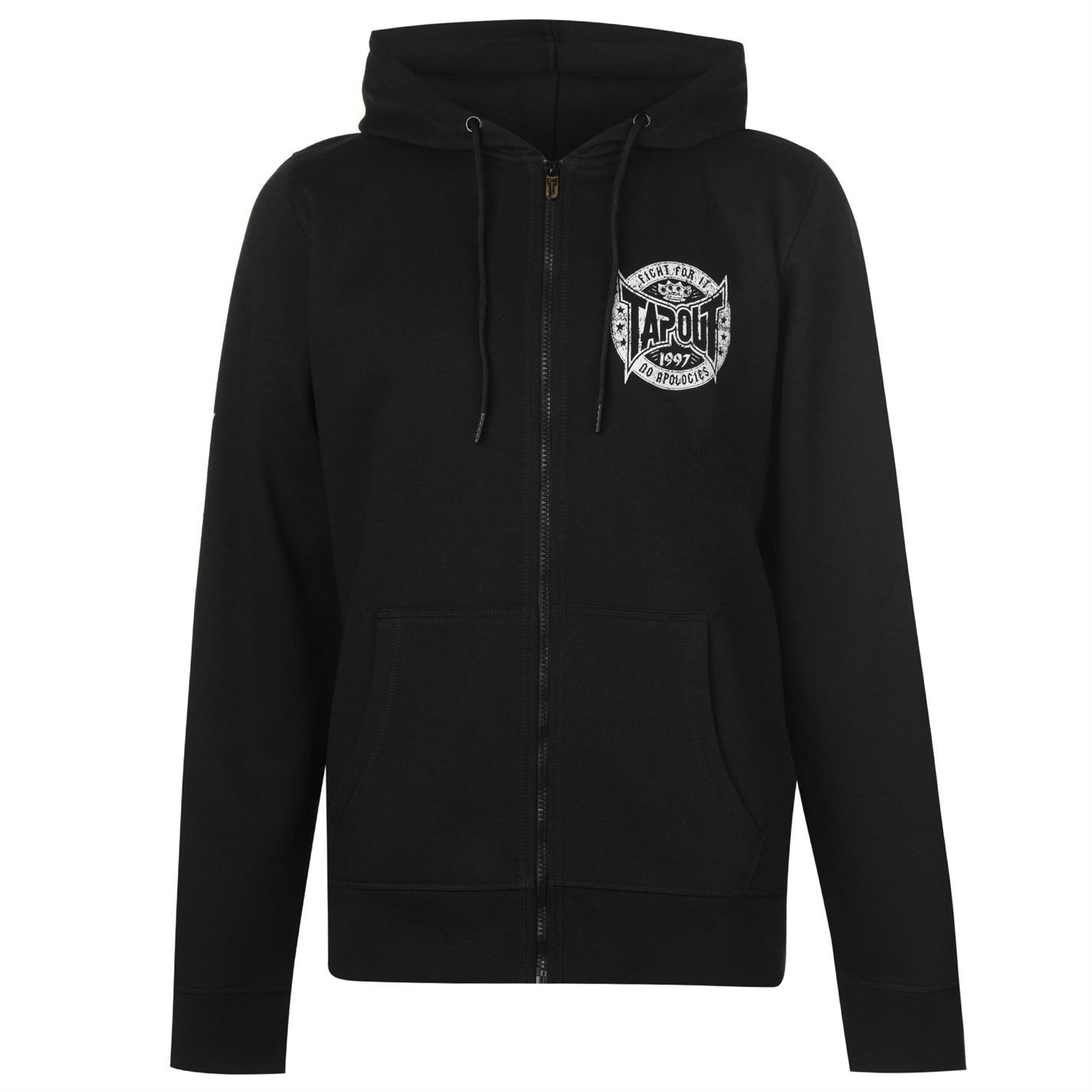 TAPOUT MENS BLACK ZIP HOODY