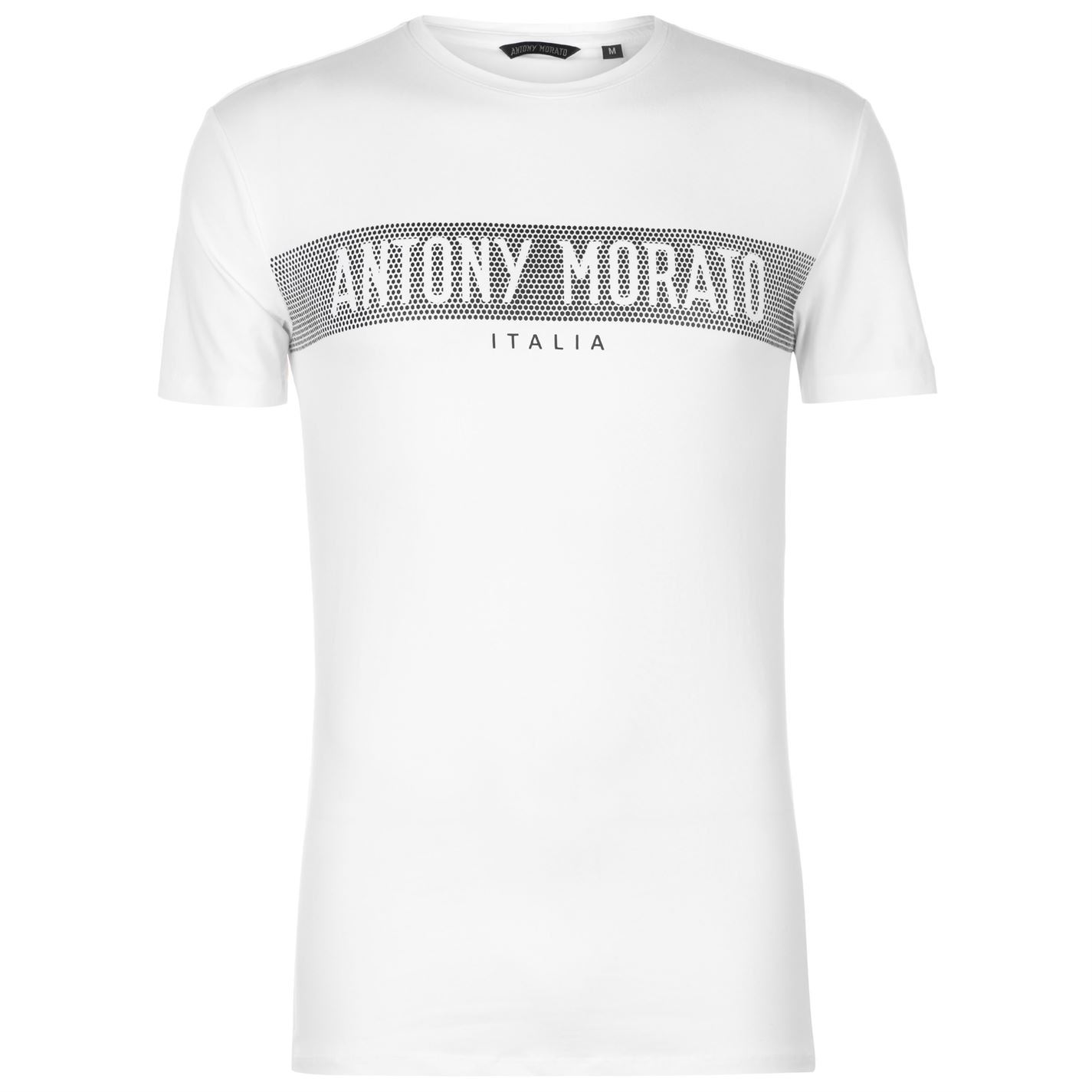 Футболки бренда энтони морато фото Antony Morato резиновый логотип рубашка мужская топ футболка shortsleeves футбол