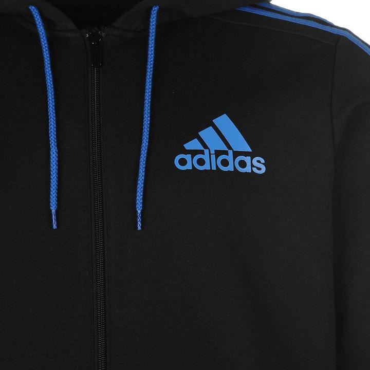 Details about adidas 3 Stripe Full Zip Hoody Mens Black/Blue Hoodie Jacket Top Sportswear Details about adidas 3 Stripe Full Zip Hoody Mens Black/Blue Hoodie Jacket Top Sportswear