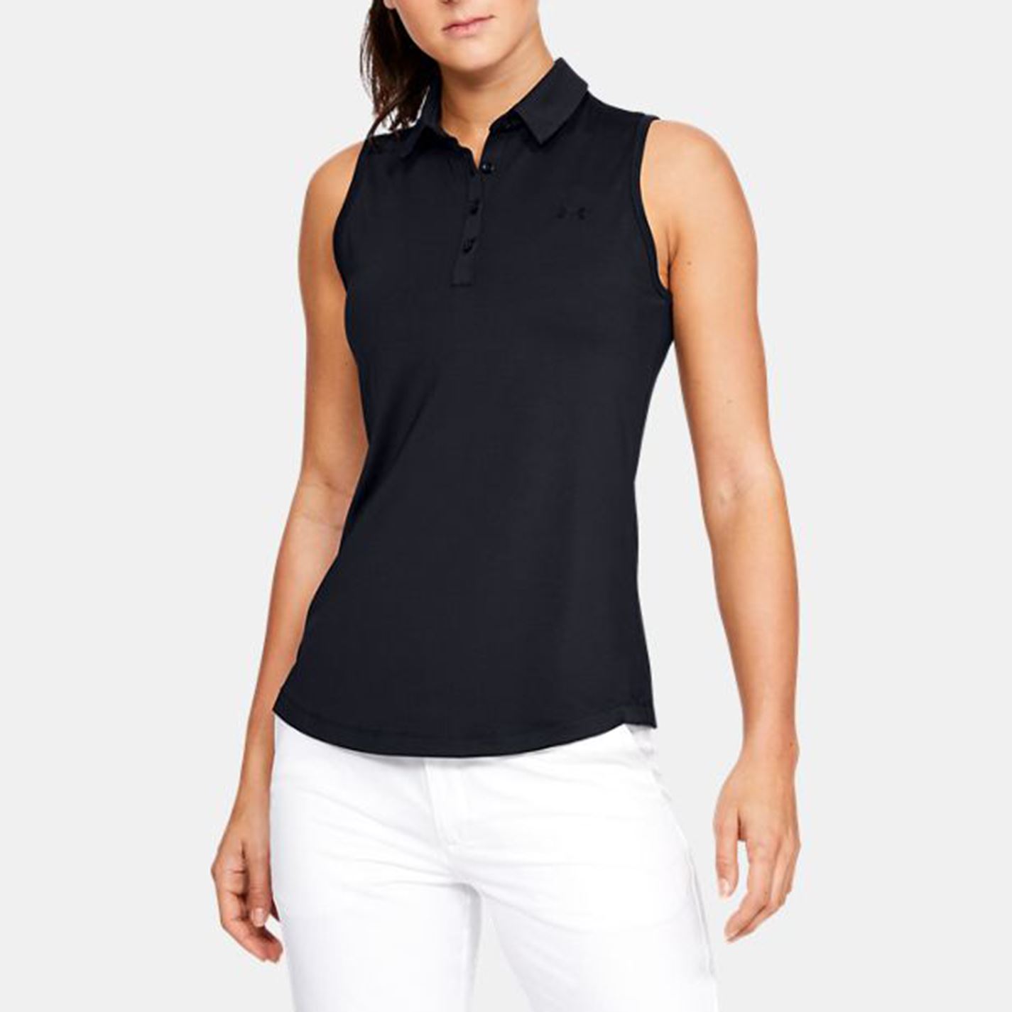 Under Armour Womens Zinger Sleeveless Polo Shirt Casual Collared Top