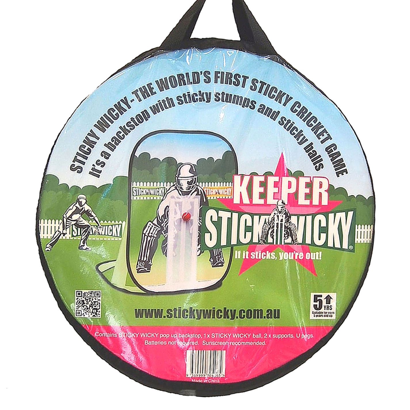 Sticky Wicky Cricket Wicket Keeper Practice Backyard Set Green/White