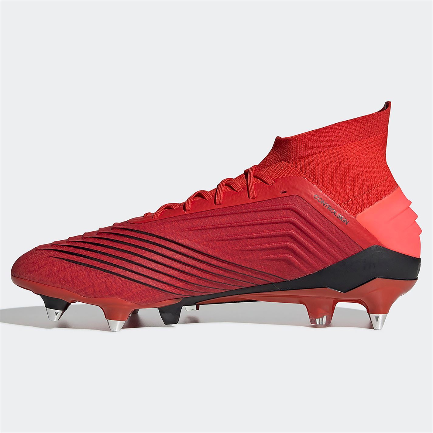 adidas Predator 19.1 SG Soft Ground Football Boots Mens Red Soccer Shoes Cleats | eBay
