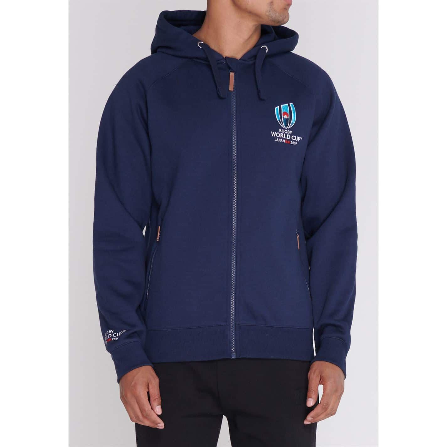Rugby World Cup Japan 2019 Full Zip Hoody Mens Blue Fan Team Rugby Rugby World Cup 2019 Team Zip Hoodie Mens | Men's