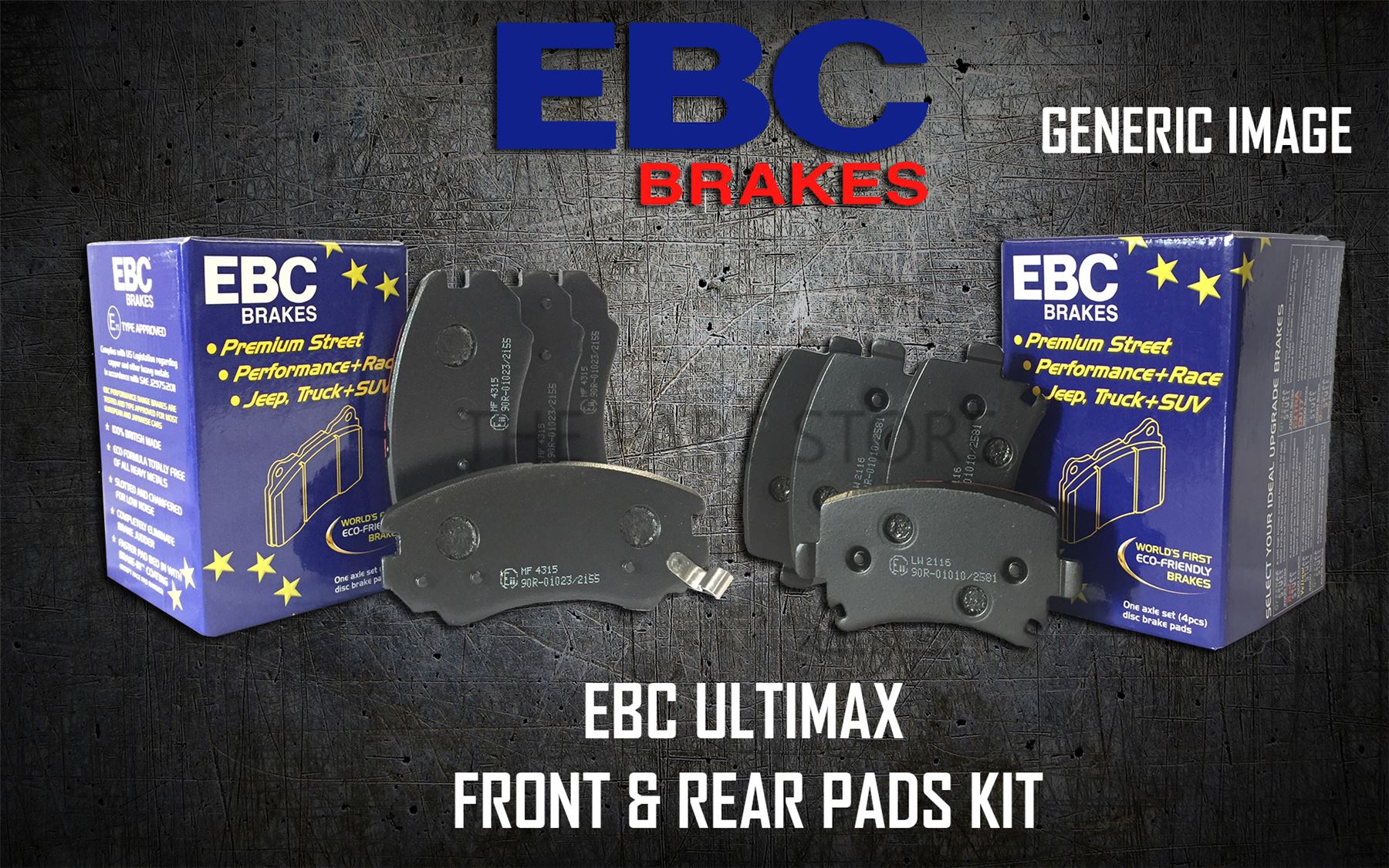 PDKF850 EBC Front Brake Kit Ultimax Pads /& Standard Discs