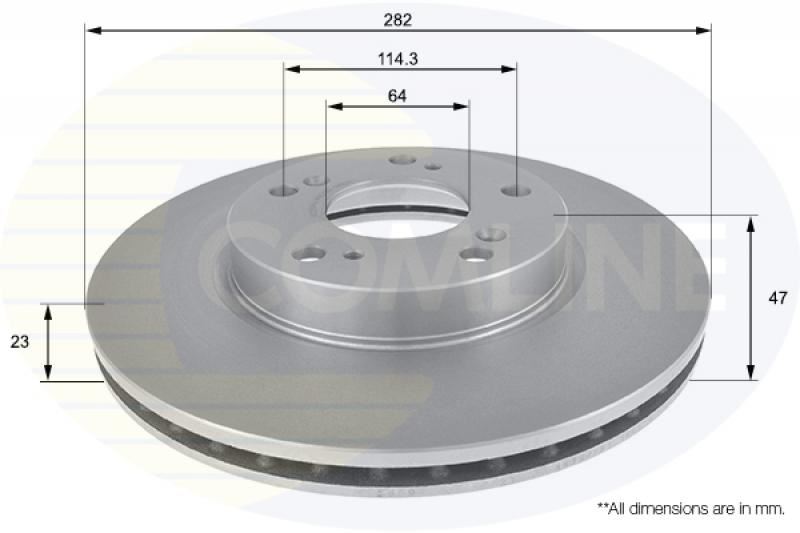 MDC2400 NEW MINTEX FRONT VENTED BRAKE DISCS SET PAIR