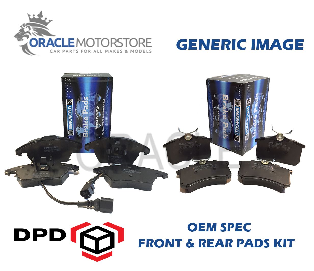 OEM SPEC FRONT AND REAR PADS FOR VAUXHALL ASTRAVAN 1.7 TD 2006