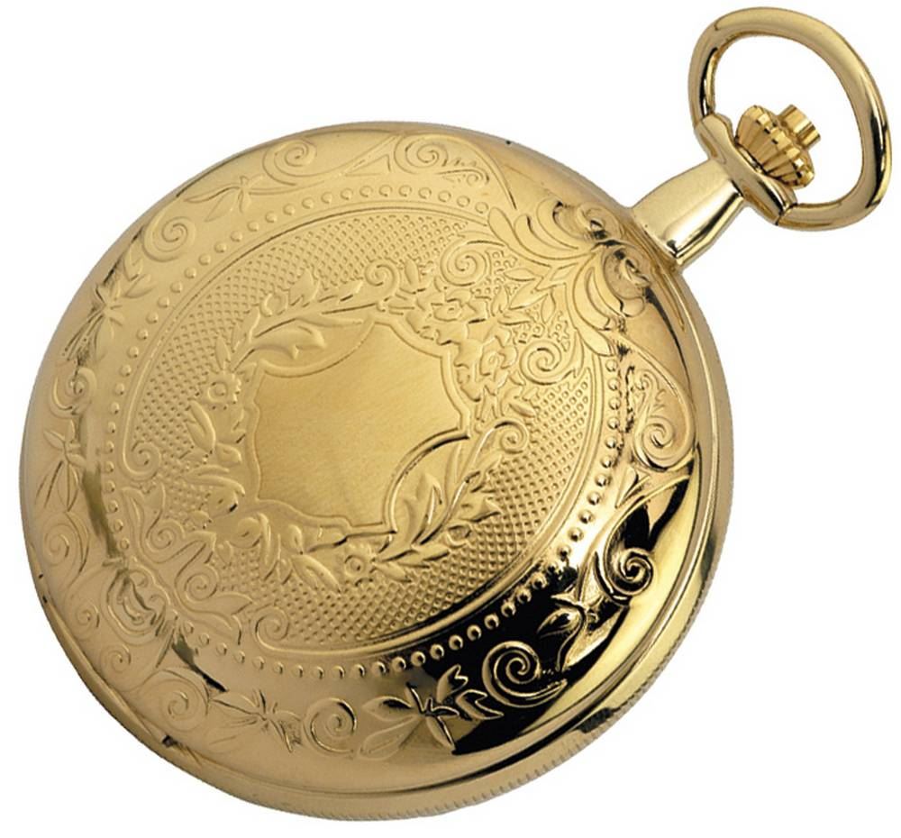 Woodford Mens Gold Plated Double Hunter Skeleton Mechanical Pocket