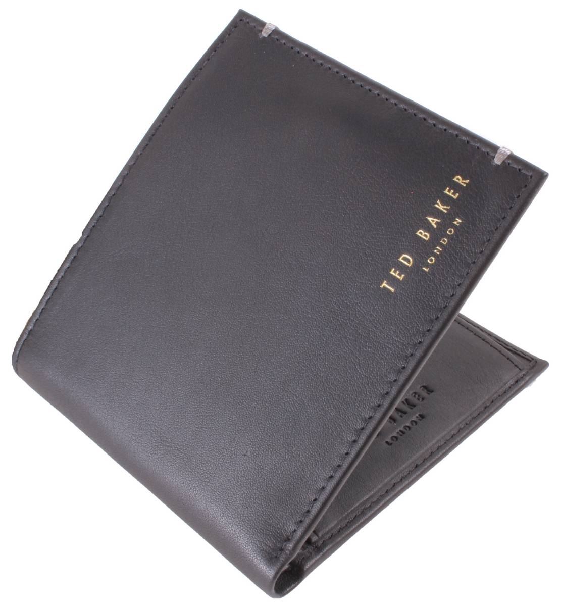Ted Baker Mens Harrvee Bifold and Coin Leather Wallet