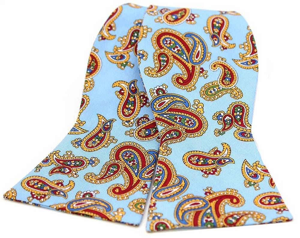 Silver David Van Hagen Mens Paisley Tie