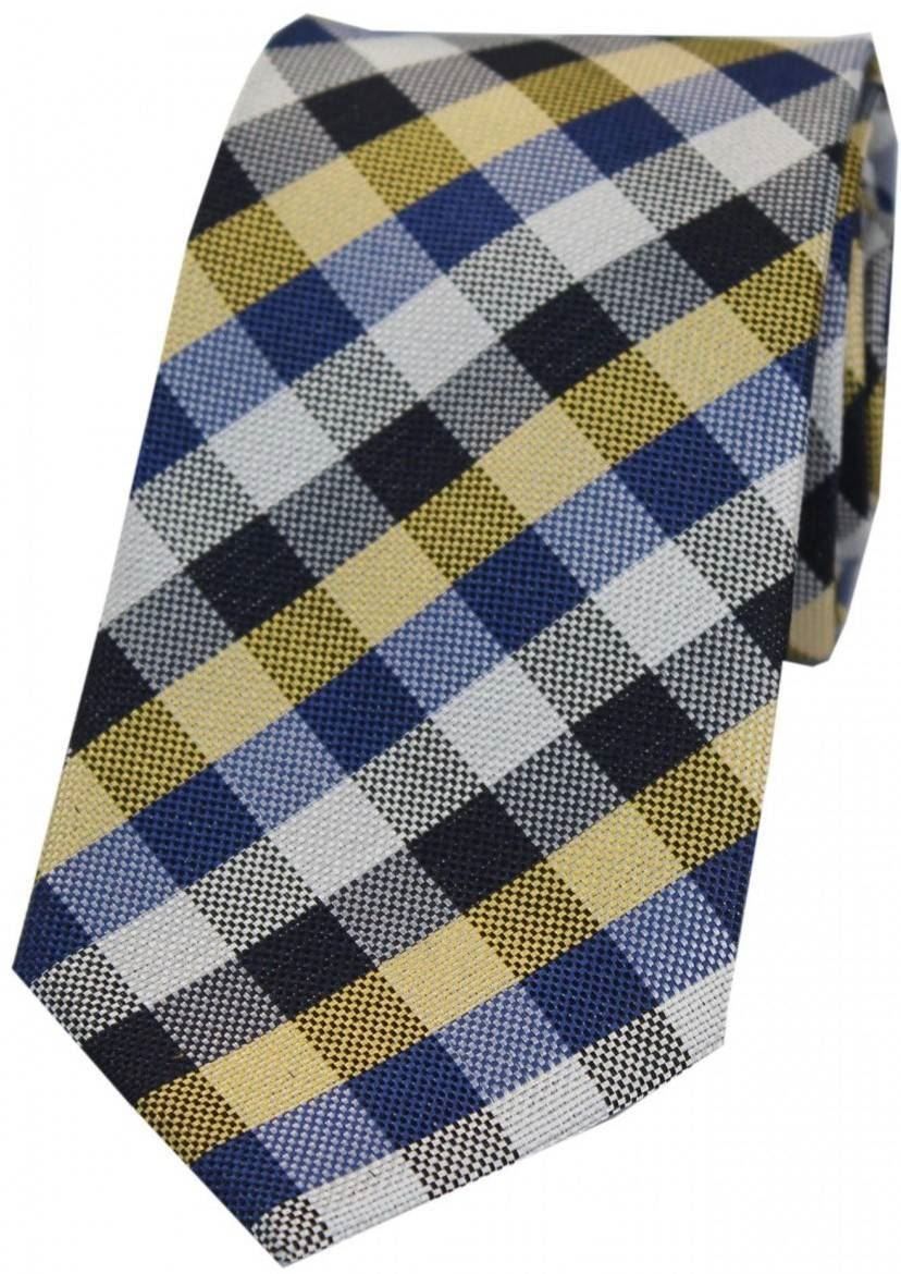 Blue David Van Hagen Mens Paisley Luxury Woven Silk Tie