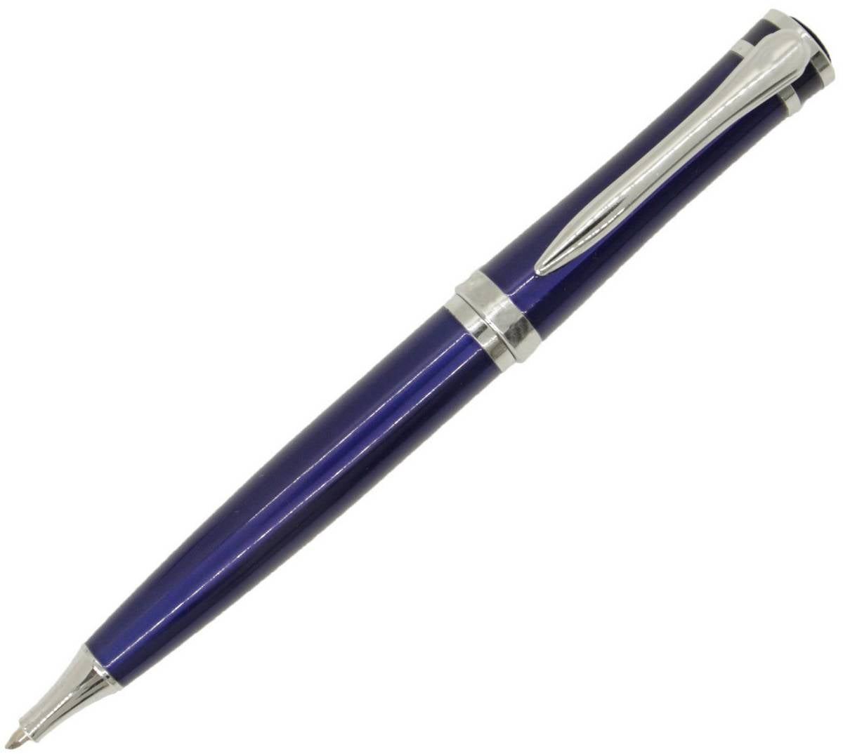 David Aster Unisex Ballpoint Pen - Blue/Silver