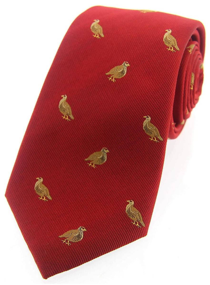David Van Hagen Mens Pointer Dogs Woven Country Silk Tie Country Green