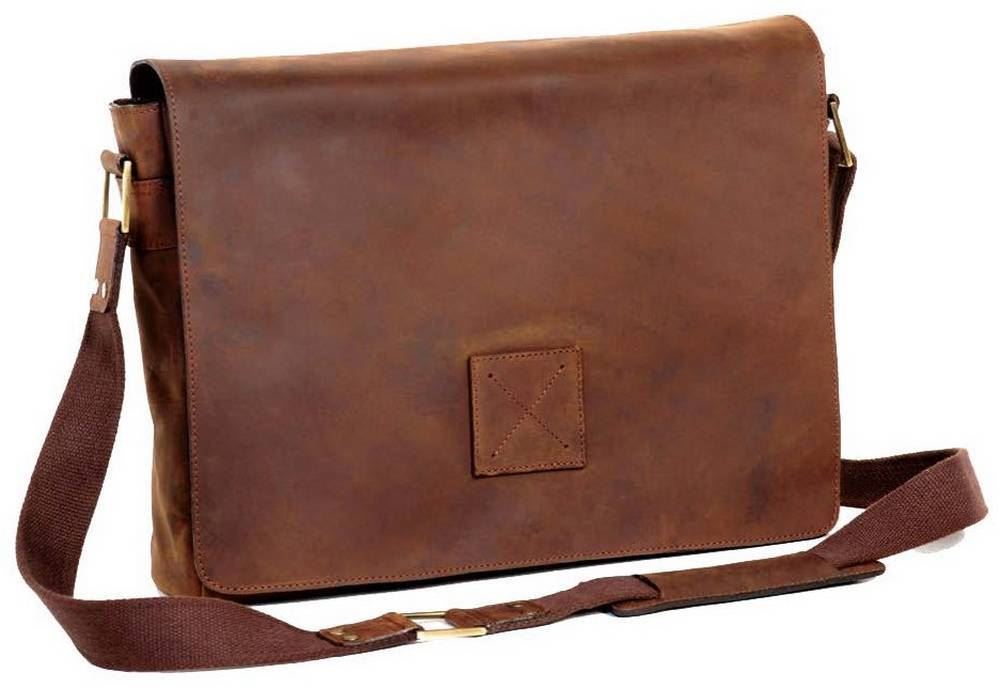 Sac Messager Ashwood En Cuir - Taille Medium - Couleur Tan - Neuf Avec étiquettes