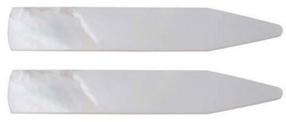 David Van Hagen Mens Mother Of Pearl Collar Stay - White