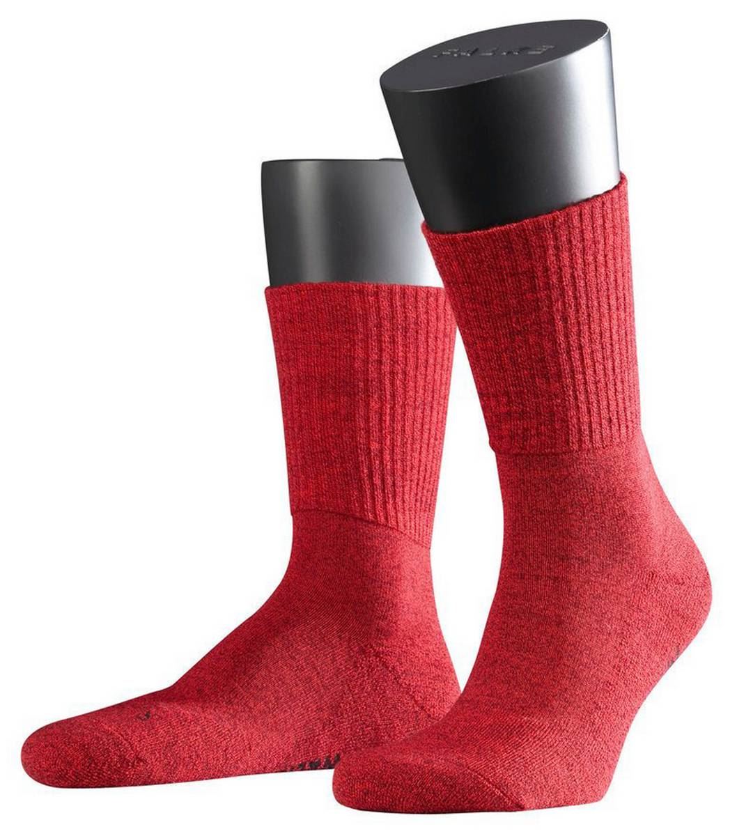 Falke Mens Walkie Light Midcalf Socks Scarlet Red