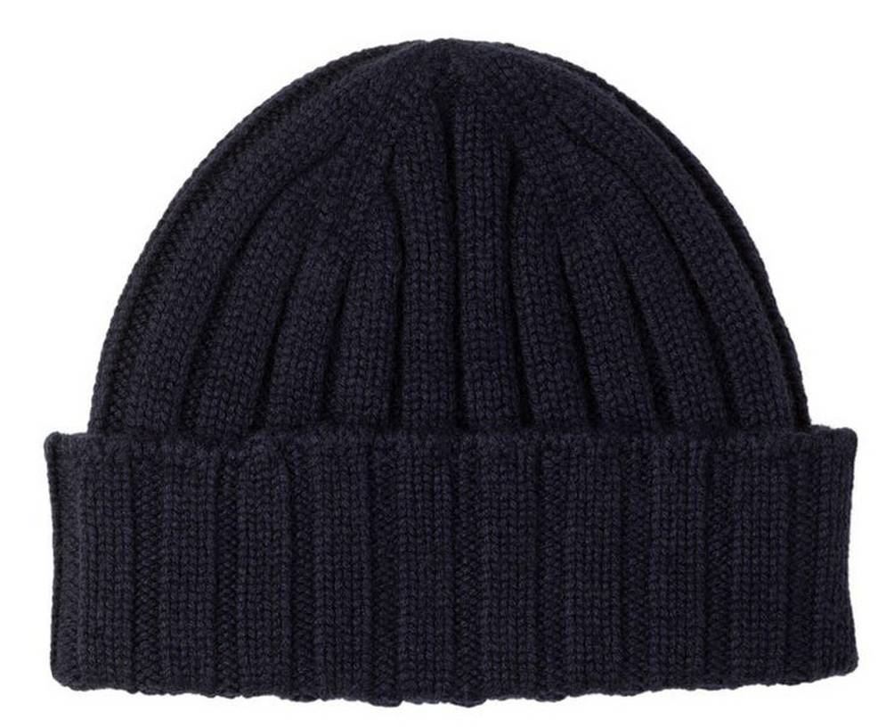 Johnstons of Elgin Unisex Seamless Chunky Rib Hat - Dark Navy