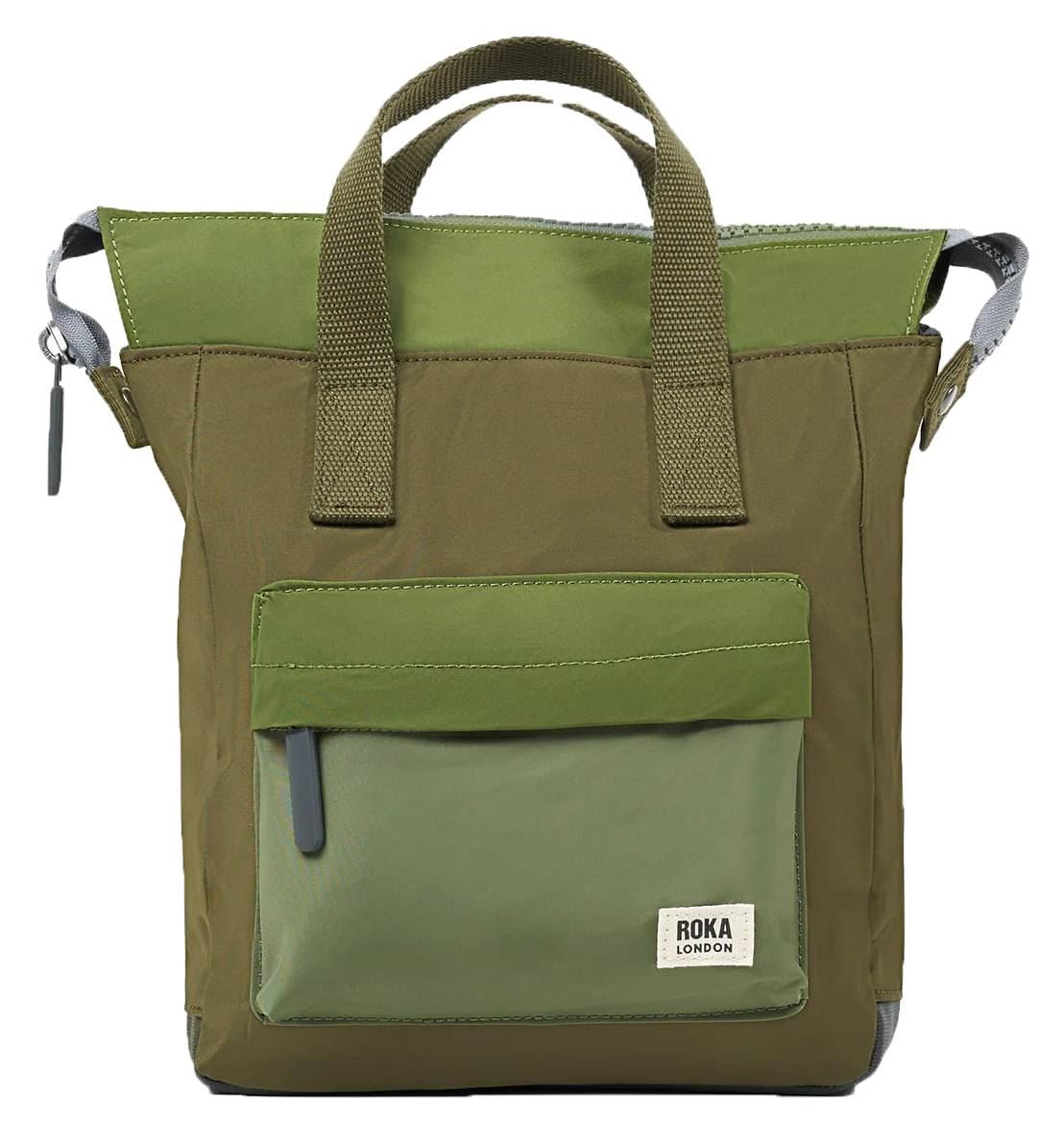 Roka Unisex Bantry B Small Recycled Nylon Backpack - Military Tonal Green