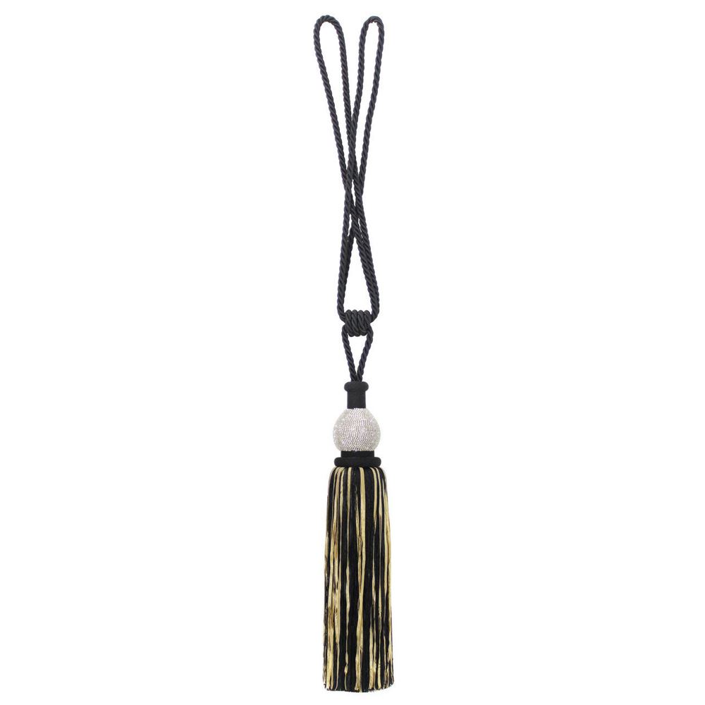 Black Gold Large Tassel Curtain Tie Back Living Room Home Decor