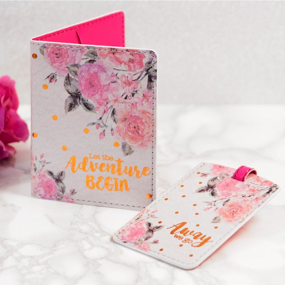 Beautiful Boutique Travel Set Passport Holder//Luggage Set