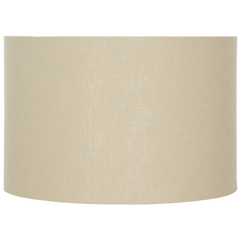 25cm Cream Self Lined Linen Drum Shade