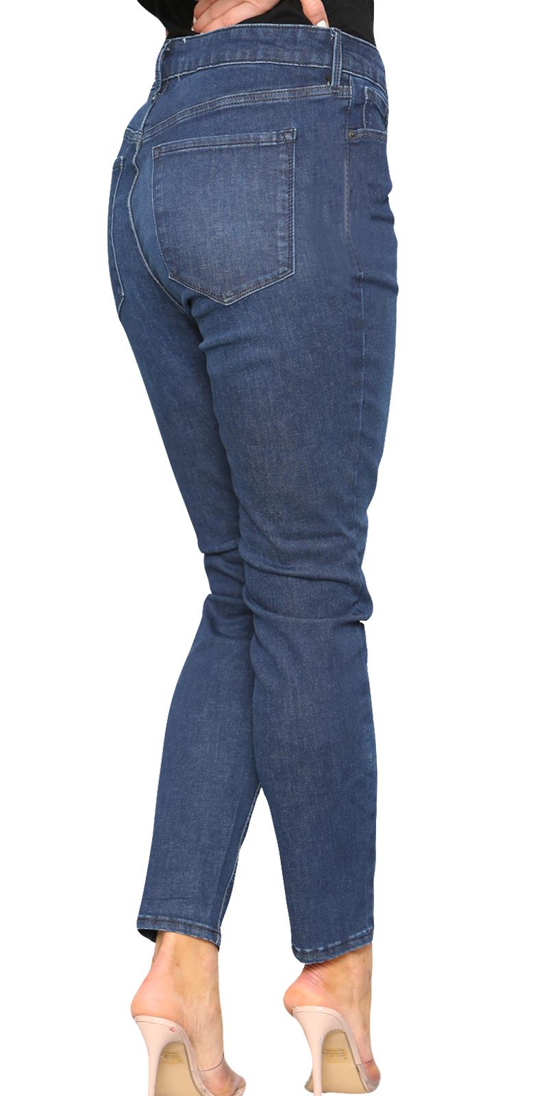 Pantalones de mezclilla ajustados cintura alta pierna recta jeggings pantalones para dama 6-26 Reino Unido - Imagen 20 de 22