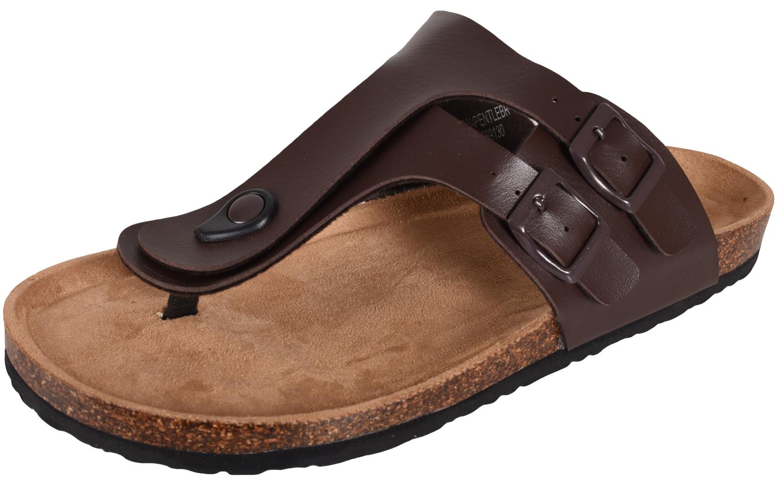 Mens Thong Sandals Brave Soul Toe Post Cork Style Flip Flops Flat Casual  Shoes