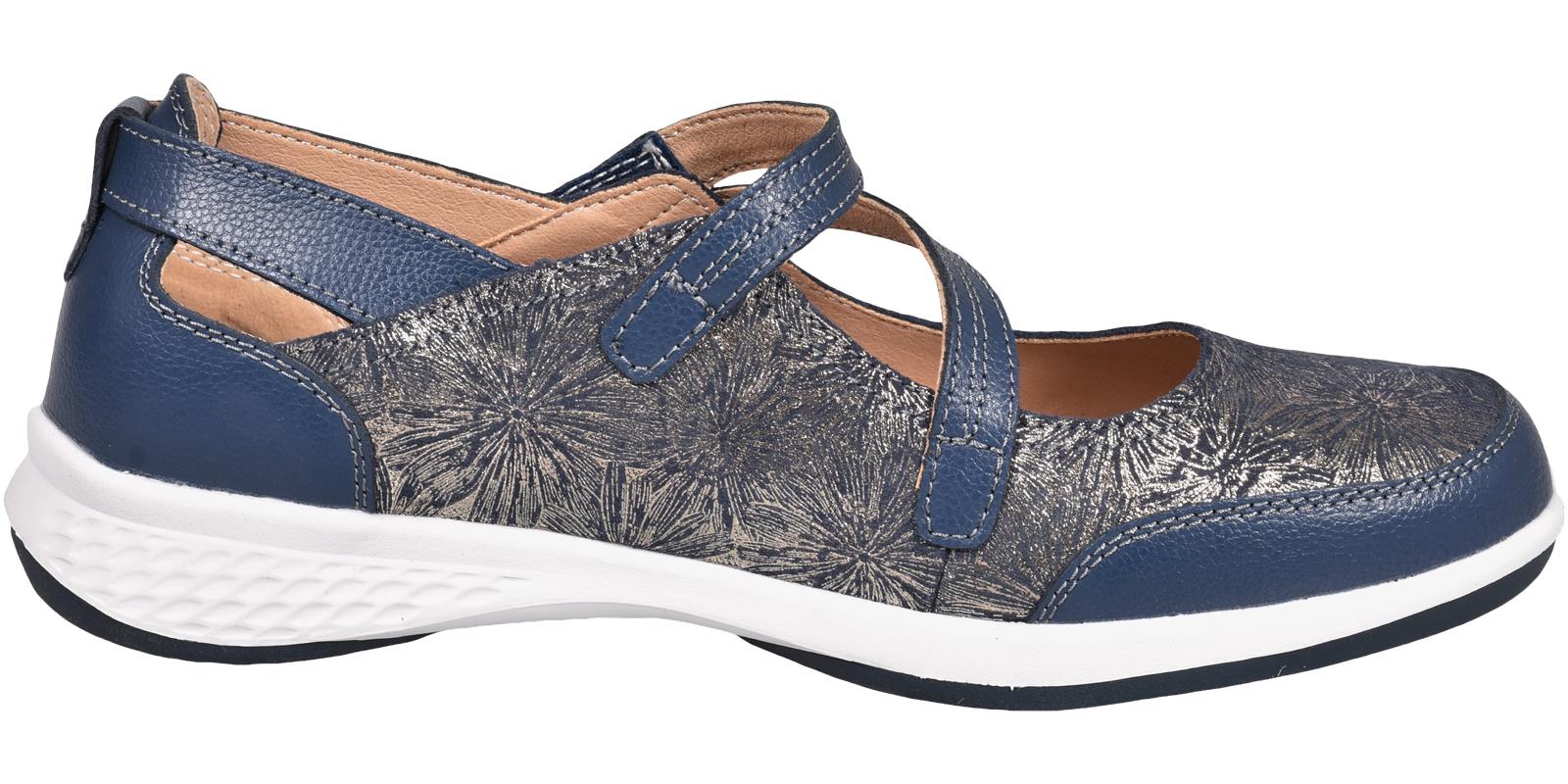 Ladies Mary Jane Sandals Flat Pumps EEE Wide Fit Comfort Bar Shoes UK Size 3 - 9 - Picture 15 of 30