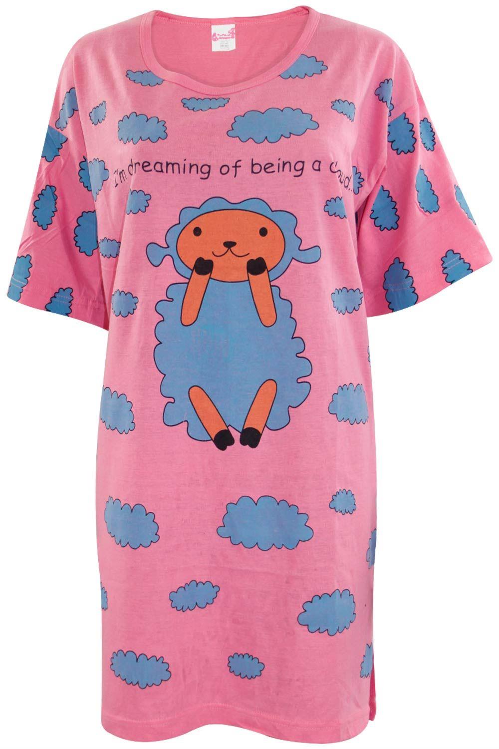 5 Pack Nightdress Nightie Women Cotton Ladies Short Sleeve Nightshirt Nightwear - Picture 15 of 59