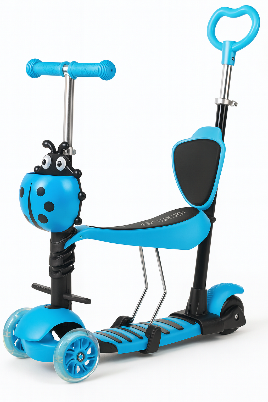 5 in 1 Kids Scooter 3 Wheels Kick Scooters Adjustable Seat Led Light Up - Picture 3 of 6