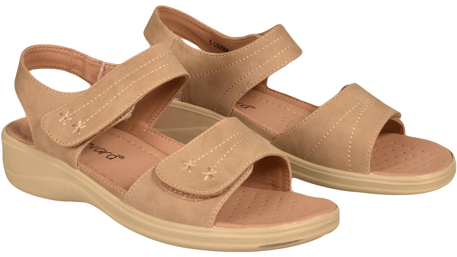 Womens Sandals Casual Slingback Strappy Wedge Comfy Padded Shoes UK Size 3-8 - Picture 15 of 28