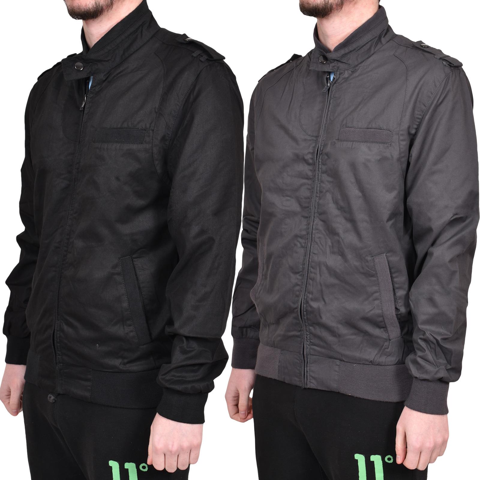 Mens Lightweight Jackets Casual Full Zip Multi Pockets Cotton Coat Size S to 2XL eBay