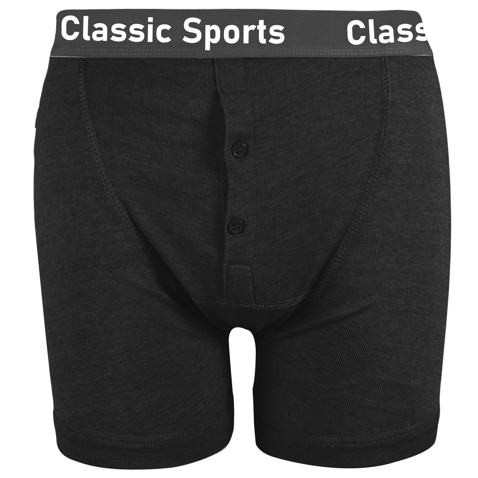6, 12 Pack Mens Boxer Shorts Plain Button Fly Underwear Underpants Trunks Boxers - Picture 19 of 19