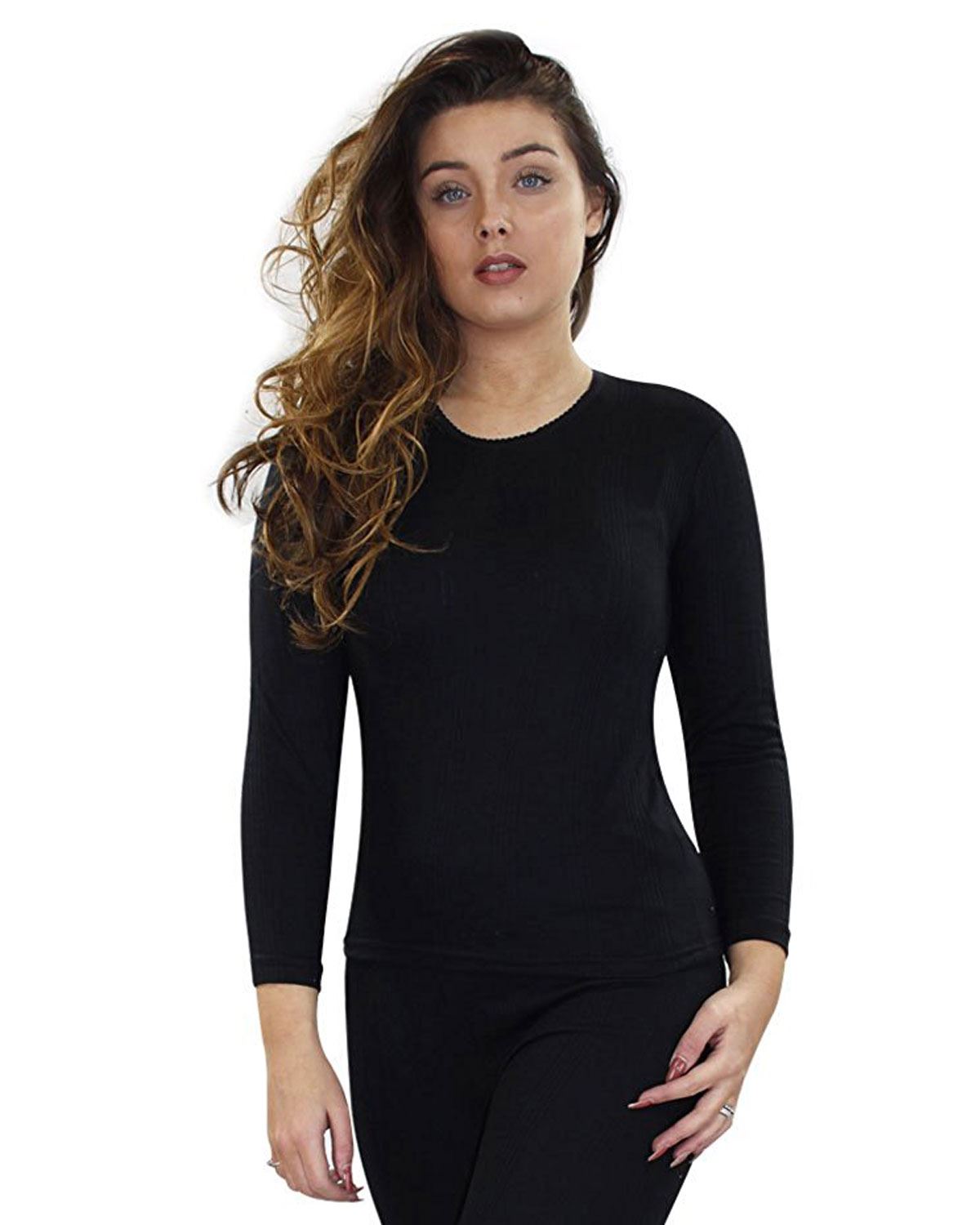 Ladies Thermal Underwear Top Long Sleeve Tshirt Vest Legging Bottom Long Janes - 第 23/28 張圖片