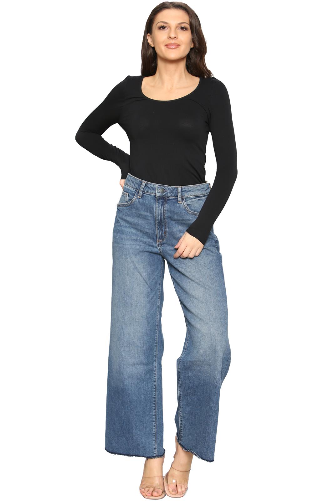 Pantalones de mezclilla para mujer Bootcut elásticos tiro medio acampanados pantalones largos pantalones talla 6-30 - Imagen 51 de 62
