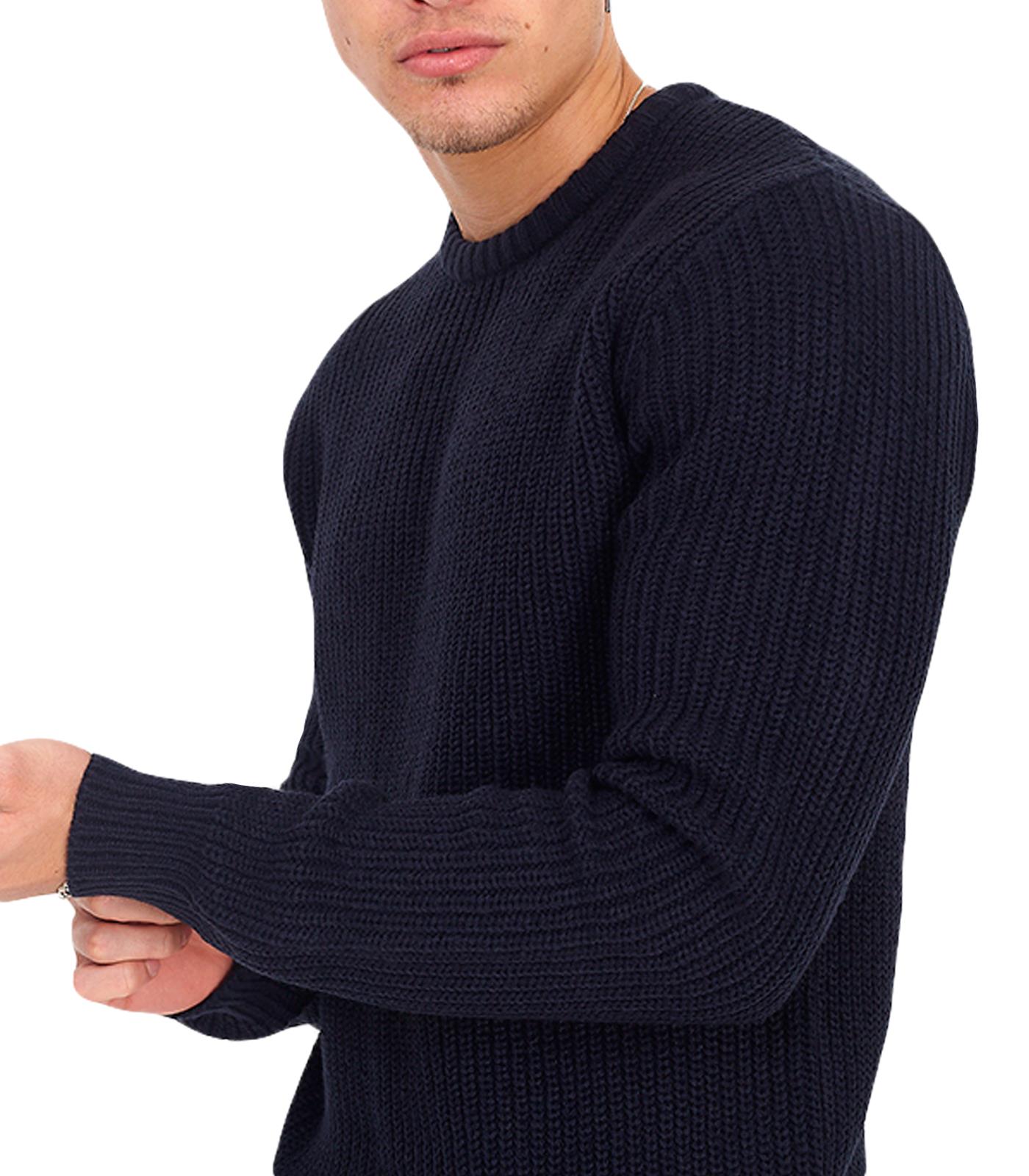 Brave Soul Mens Cable Knit Fisherman Knitted Jumper Weave Warm Pullover Sweater - Picture 8 of 51