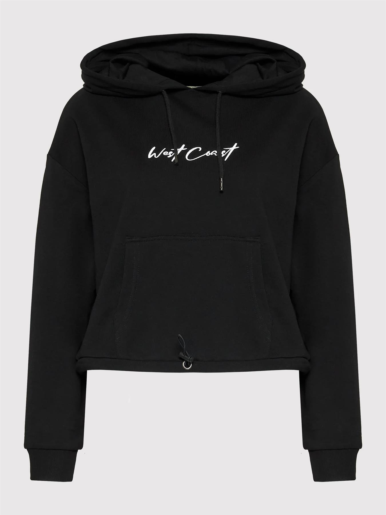 Ladies Cropped Hoodie Top Pullover Crop Top Womens Long Sleeve Plain Sweatshirt - Picture 7 of 20