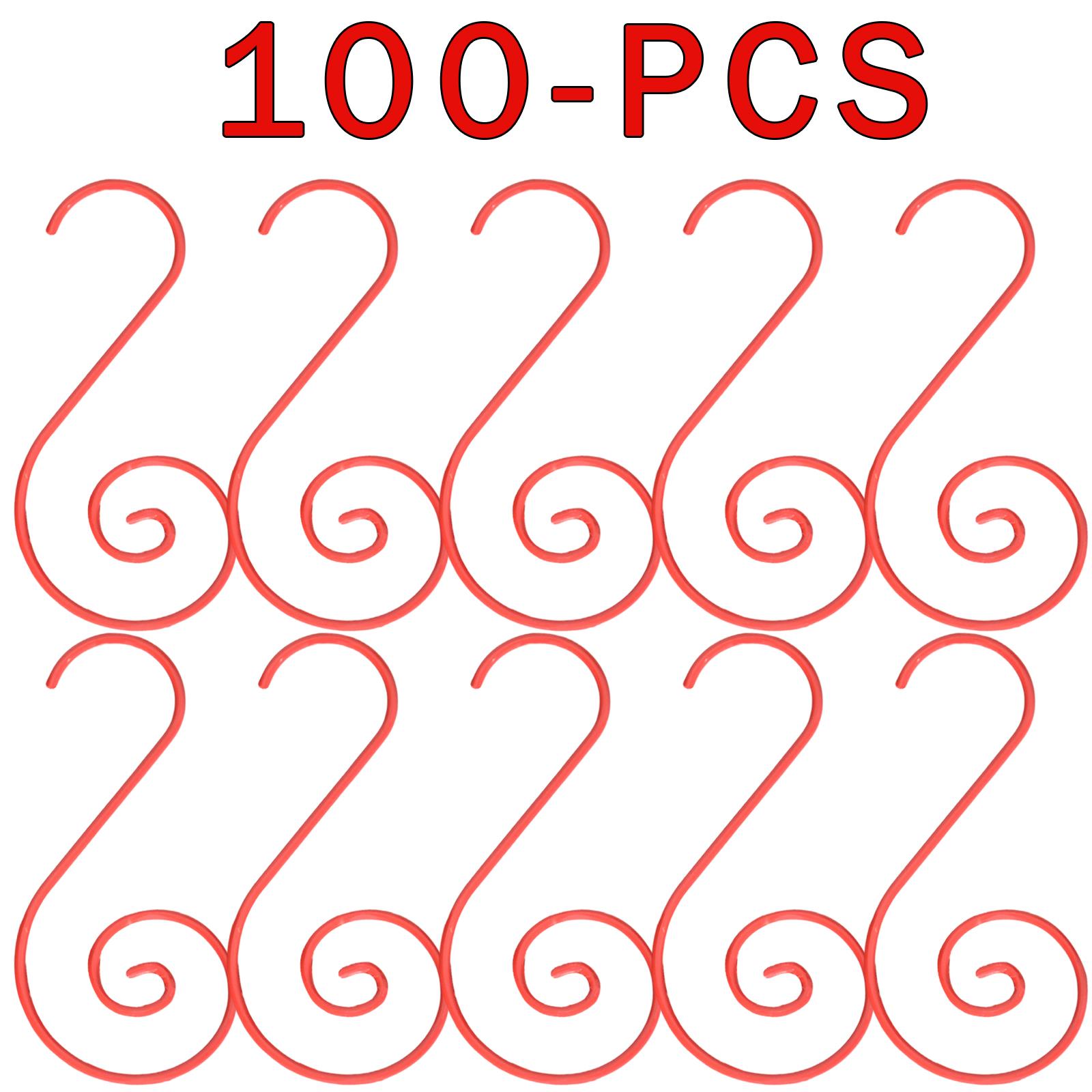 80,100,200 piezas ganchos de metal para árbol de Navidad adorno en forma de S colgador colgante Bauble - Imagen 34 de 58