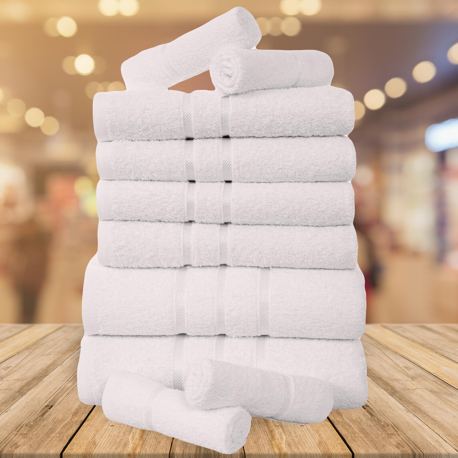 10 Piece Towel Bale Set 100% Luxury Egyptian Soft Cotton Face, Hand, Bath Towels - Picture 9 of 11