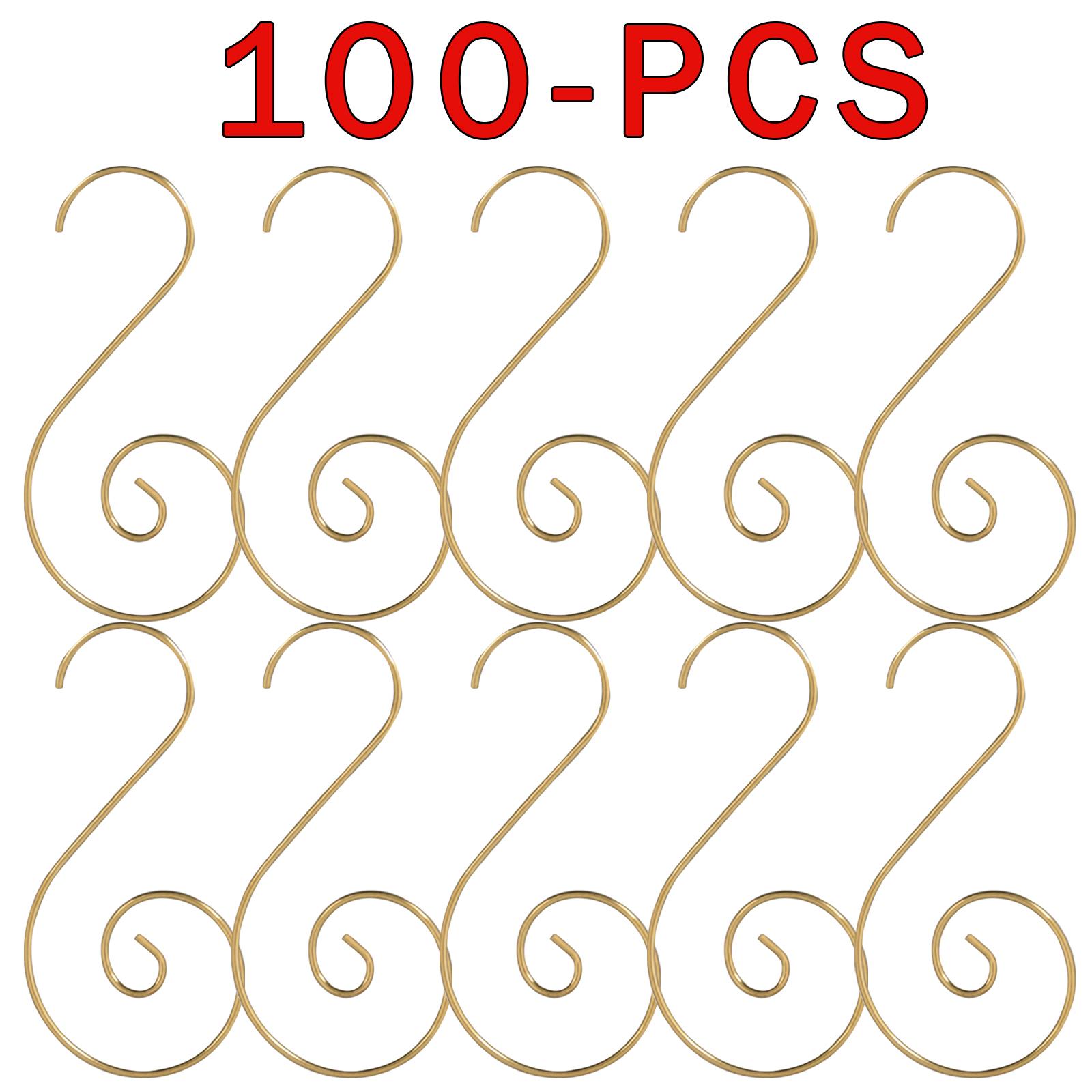 80,100,200 piezas ganchos de metal para árbol de Navidad adorno en forma de S colgador colgante Bauble - Imagen 10 de 58