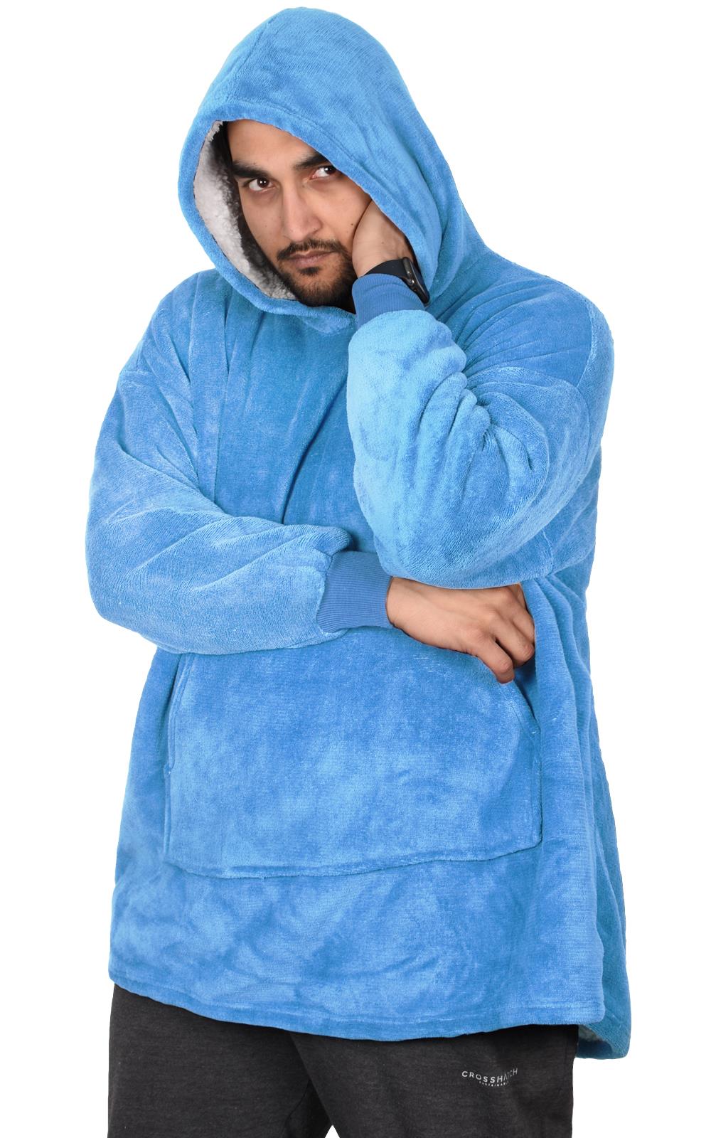 Hoodie Blanket Adult Oversized Sweatshirt Sherpa Fleece Big Hooded Ultra Plush - Picture 266 of 353