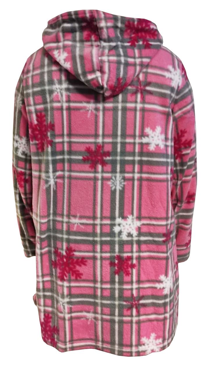 Womens Hooded Dress Fleece Pullover Long Sleeve Ladies Kangaroo Pocket Warm Top