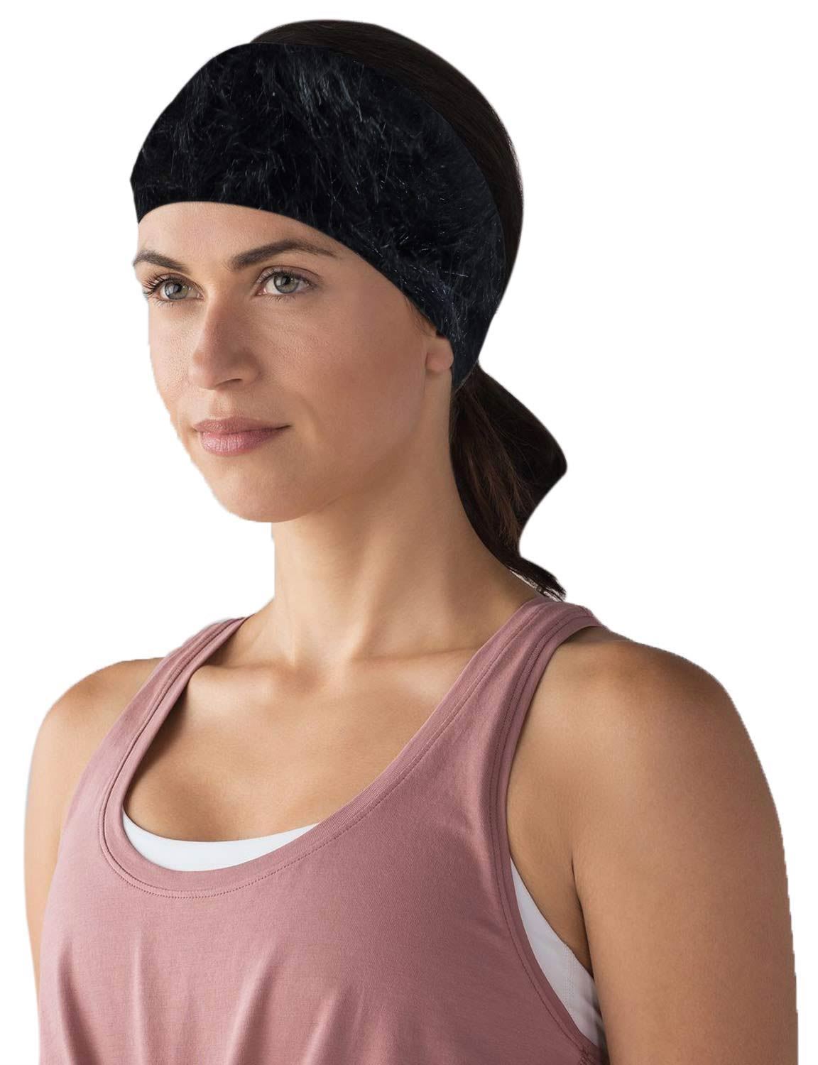 New Ladies Women Headband Faux Fur Plain Hair Headwrap Ear Warmer Girl Winter