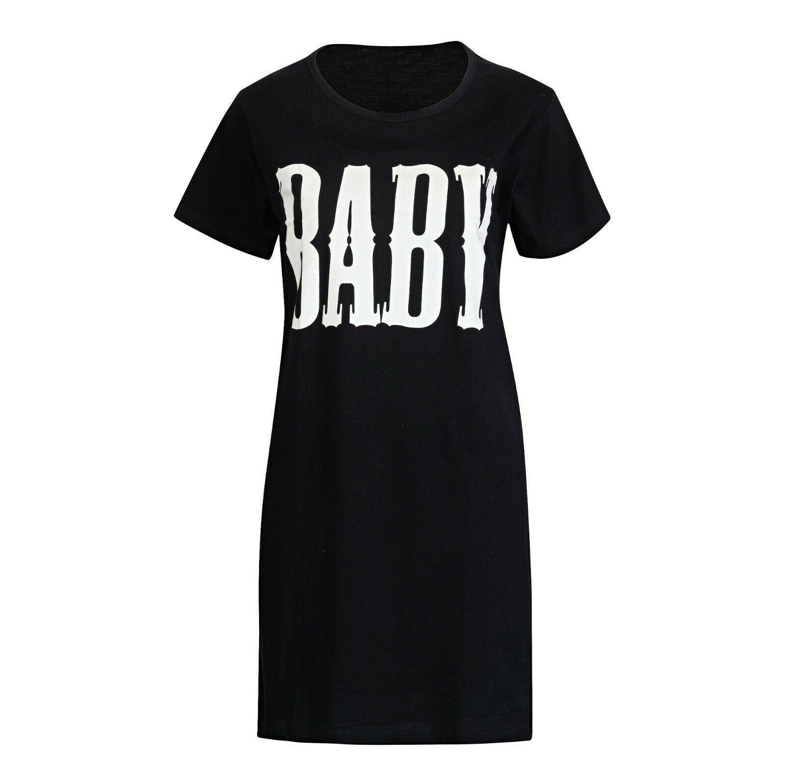 Mujeres Camisón Camisón Algodón Damas Estampado Manga Corta Camisón Ropa de dormir - Imagen 12 de 45