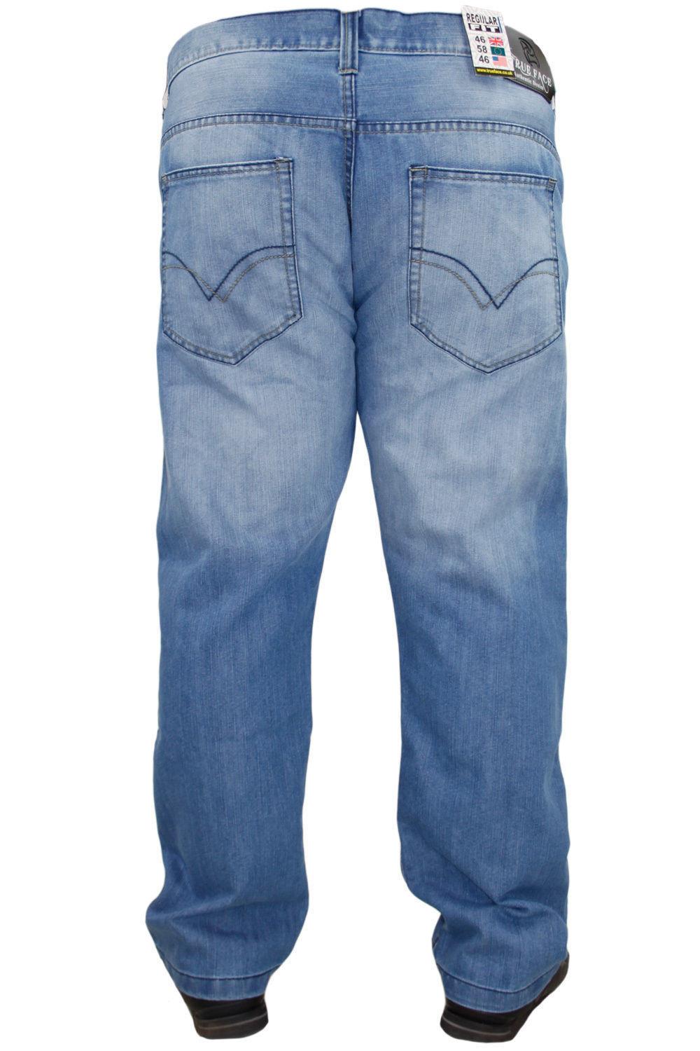 Mens Denim Jeans Regular Fit Straight Leg Cotton Pants Trousers Big & Tall Sizes - Picture 25 of 32