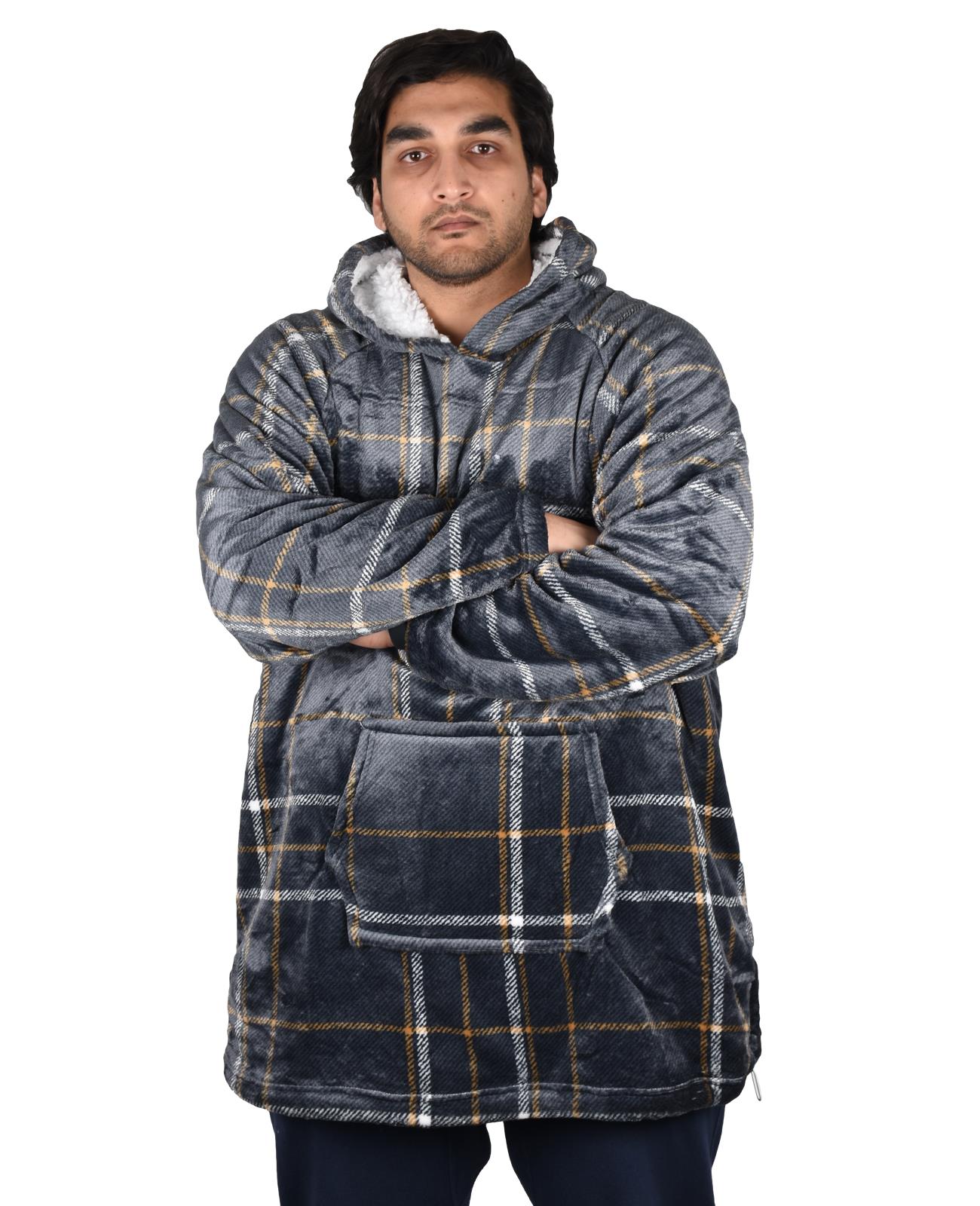 Hoodie Blanket Adult Oversized Sweatshirt Sherpa Fleece Big Hooded Ultra Plush - Picture 92 of 353