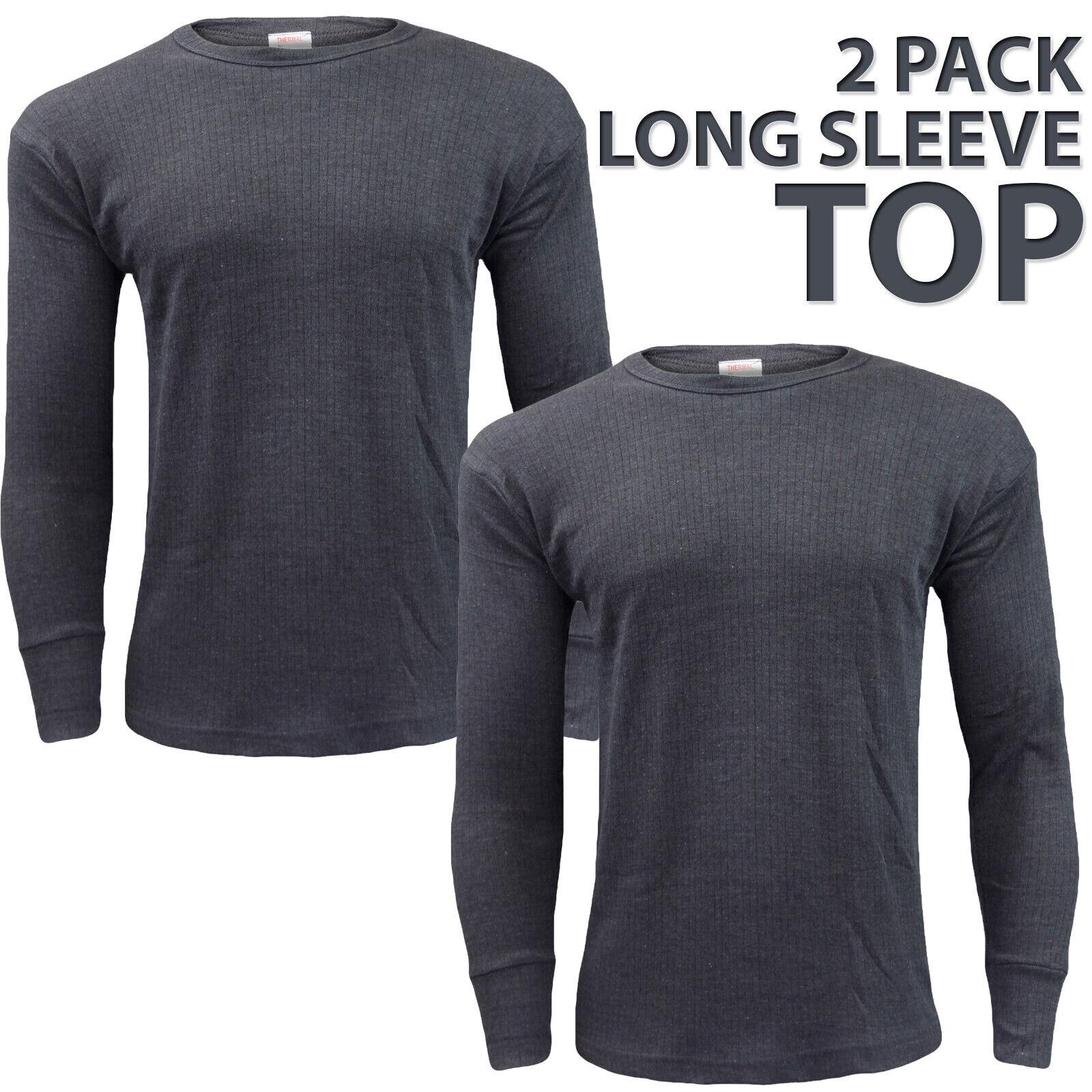 2 x Full Set Mens Thermal Underwear Half Long Sleeve Vest Top Bottom Long Johns - Picture 20 of 38